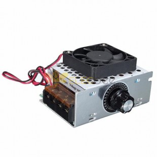 AC220V 4000W 可控硅电压调节器调光器温度电机调速器带风扇