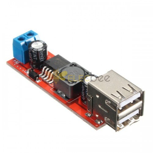 DC 6-26V to 5V 3A Double 2 USB Charger Board Step Down Buck Converter Module 