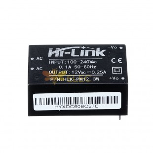 HLK-PM12 AC 110-240V轉DC 12V AC-DC隔離開關電源模塊電源降壓降壓穩壓器