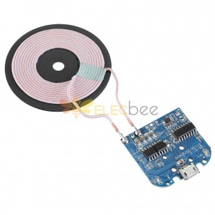 Wireless Charging Receiver Charger Module Micro USB Mobile Phone Charger Board DC 5V 2A 10W for Electronic Diy