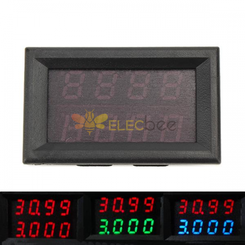 ® 0-33V 0-3A Compteur de courant de tension à quatre bits DC Double affichage numérique LED Voltmètre Ampèremètre