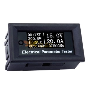 100 v/20a 7in1 oled 다기능 테스터 전압 전류 시간 온도 용량 전압계 전류계