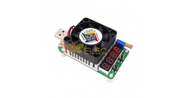 DC4-25.0V 25W Electronic Load Resistor USB Interface Discharge Battery Tester 