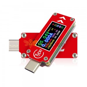 TC64 Renkli Ekran PD Hızlı Şarj Hızlı Test Type-C Voltaj Ampermetre Kapasite Sıcaklık Ölçüm Test Cihazı