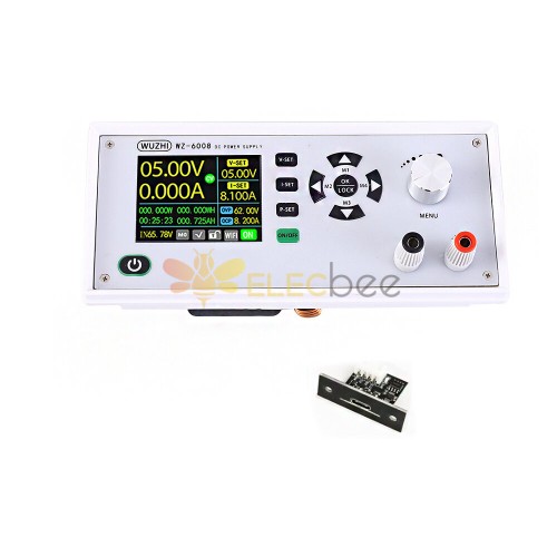 WZ-6008 USB 版本 DC-DC 电压电流降压电源模块降压电压转换器电压表 8A 480W 带可编程 2.4 英寸 TFT LCD 显示屏