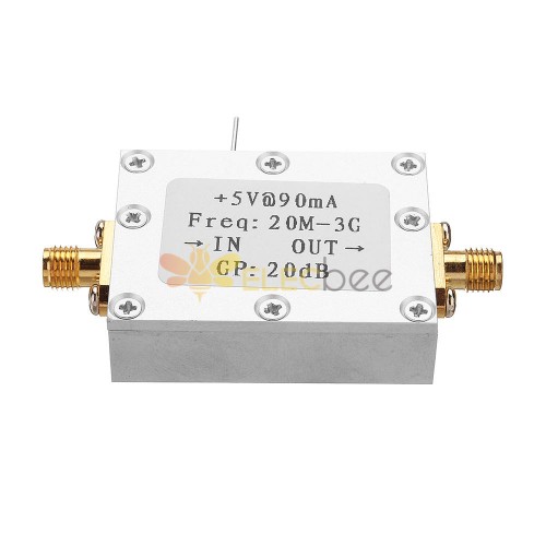 Amplificación RF de banda ancha de alta linealidad 20dB 0.02-3G Módulo amplificador de potencia medio de alto rendimiento