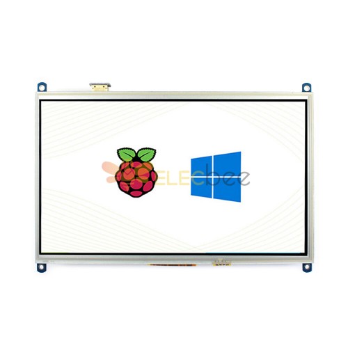 10,1 polegadas 1024x600 HDMI IPS tela sensível ao toque LCD com suporte para Raspberry Pi/PC