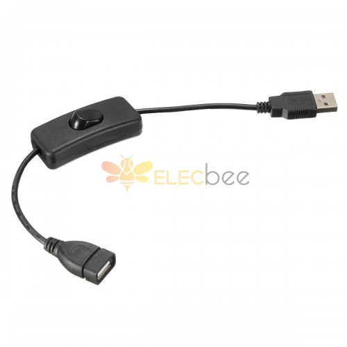 10PCS USB 電源線帶開關，適用於樹莓派