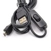 Cable de alimentación USB de 10 piezas con botón de encendido/apagado para Raspberry Pi Banana Pi