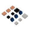 Kit adesivo per radiatore di raffreddamento del dissipatore di calore in rame/alluminio da 12 pezzi per Raspberry Pi 3B