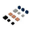 Kit adhésif de refroidisseur de refroidissement de dissipateur thermique en cuivre/aluminium de 12 pièces pour Raspberry Pi 3B