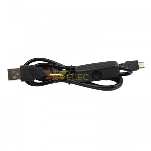 Câble de charge d\'alimentation micro USB de 1,5 m avec interrupteur marche/arrêt pour Raspberry Pi