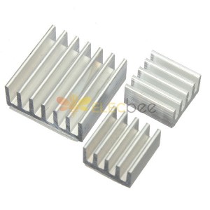 Kit di raffreddamento del dissipatore di calore in alluminio adesivo da 15 pezzi per il raffreddamento di Raspberry Pi