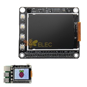 Sombrero de pantalla LCD de pantalla TFT de 2,2 pulgadas 320x240 con botones Sensor IR para Raspberry Pi 3/2B/B+/A+
