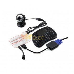 Mini tastiera wireless 2.4G con fotocamera USB 0307 Kit VGA Raspberry Pi 3/3b+/3b