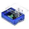 3-in-1-Schutzhülle aus blauem ABS-Gehäuse + Lüfter + Kühlkörper-Kit für Raspberry Pi 3B+ / 3B / 2B