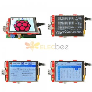Raspberry Pi 3 Model B/2 Model B/B+ için 3.2 inç 320x240 Çözünürlük TFT LCD Dokunmatik Ekran