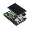 Pantalla LCD MHS de 3,5 pulgadas + Caja de doble uso transparente/negra Kit de carcasa ABS para Raspberry Pi 4 Modelo B