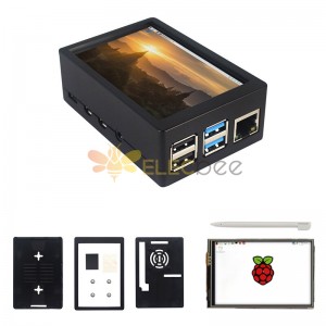 3.5inch TFT 480*320 50FPS Touch Screen Display ABS Case Kit for Raspberry Pi 4 Model B
