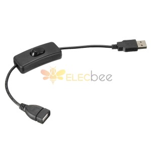 Câble d'alimentation USB 3 pièces avec interrupteur marche/arrêt pour Raspberry Pi