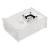 3x kit dissipatore di calore + custodia in acrilico trasparente + ventola di raffreddamento per Raspberry Pi 3 modello B