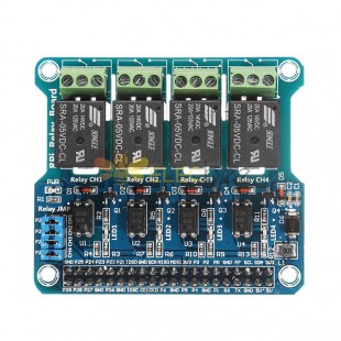 Placa de relé de 40 pines Compatible con 4 canales 5A 250V AC/30V DC para Raspberry Pi A+/B+/2B/3B