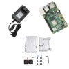 4G RAM Raspberry Pi 4 Model B Mainboard + Schwarz/Gold/Silber Aluminium CNC Legierung Schutzhülle + Doppellüfter + 5V3A Netzteil EU Stecker DIY Kit für Raspberry Pi