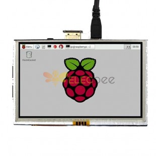 5 英寸 800 x 480 高清 TFT LCD 触摸屏，适用于 Raspberry PI 2 型号 B / B+ / A+ / B