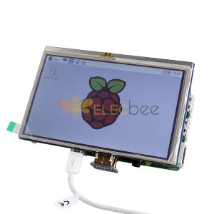 5 英寸高清 TFT LCD 触摸屏适用于树莓派 2 型号 B / B+ / A+ / B
