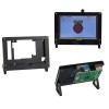 Soporte de soporte de caja de acrílico de pantalla LCD de 5 pulgadas para Raspberry Pi 3B + (Plus)