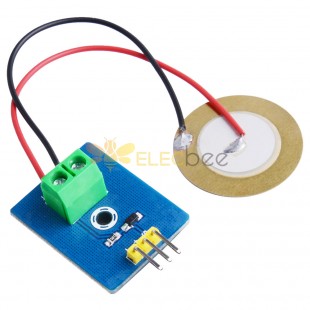 Módulo de sensor de vibración 52Pi Señal analógica piezoeléctrica de cerámica para Raspberry Pi / MCU STM32 / ESP32