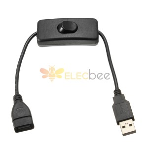 Cable de alimentación USB de 5 uds con interruptor de encendido/apagado para Raspberry Pi