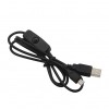 Cable de alimentación de alta corriente 5V 3A 1m Micro USB con interruptor de botón Todo cobre para Raspberry Pi 4B