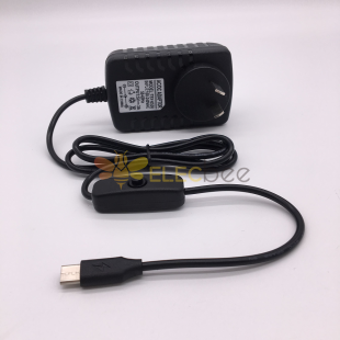 5V 3A Type-C Power Supply US/EU/AU/UK Plug with ON/OFF Switch Разъем питания для Raspberry Pi 4 US Plug