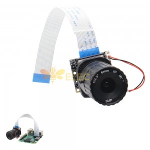 Carte de caméra NoIR 5MP de vision nocturne de longueur focale de 6 mm avec IR-CUT pour Raspberry Pi
