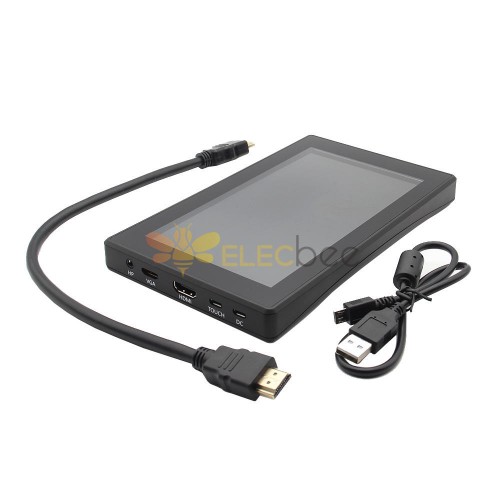 7 Zoll 1027x600 HD kapazitiver LCD-Touchscreen mit Ständer für Raspberry Pi 3 Modell B/2B/B+