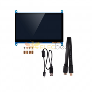 Écran tactile LCD IPS pleine vue de 7 pouces 1024*600 800*480 HD moniteur d'affichage HDMI pour Raspberry Pi