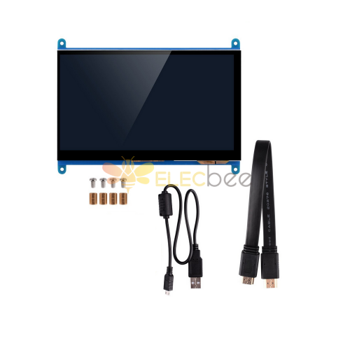 7-дюймовый Full View LCD IPS сенсорный экран 1024 * 600 800 * 480 HD HDMI Дисплей Монитор для Raspberry Pi