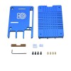 Gehäuse aus Aluminiumlegierung, ultradünnes CNC-Metallgehäuse, passive Kühlung, blaue Gehäusebox für Raspberry Pi 4 Model B
