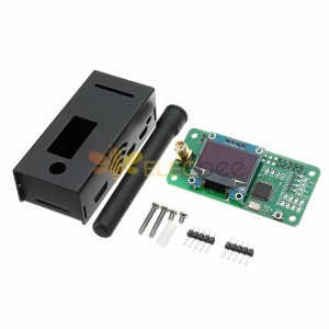 Antenne + Aluminiumgehäuse + OLED + MMDVM Hotspot-Unterstützung P25 DMR YSF für Raspberry Pi