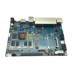 Banana Pi BPI-R2 MT7623N 쿼드 코어 ARM Cortex-A7 2G DDR3 4G LAN 포트 1G WAN 8GB eMMC(WIFI 및 블루투스 포함) 온보드 싱글 보드 컴퓨터 개발 보드 미니 PC 학습 보드