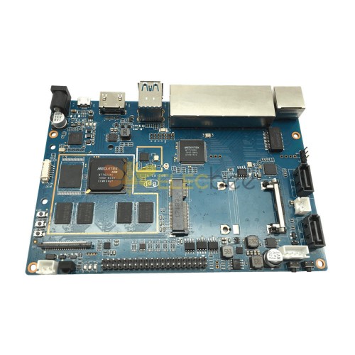Banana Pi BPI-R2 MT7623N Dört Çekirdekli ARM Cortex-A7 2G DDR3 4G LAN Bağlantı Noktaları 1G WAN 8GB eMMC WIFI ve Bluetooth\'lu Yerleşik Tek Kartlı Bilgisayar Geliştirme Kartı Mini PC Öğrenme Kartı