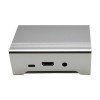 Funda protectora de aleación de aluminio negra/plateada + ventilador de refrigeración + Kit de disipador térmico para Raspberry Pi 3B Silver