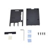 Schwarz / Silber CNC-Aluminiumlegierung Thin Metal Box Schutzhülle für Raspberry Pi 4 Model B Black