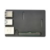 Schwarz / Silber CNC-Aluminiumlegierung Thin Metal Box Schutzhülle für Raspberry Pi 4 Model B