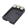 Schwarz / Silber CNC-Aluminiumlegierung Thin Metal Box Schutzhülle für Raspberry Pi 4 Model B Black