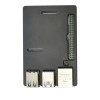 Металлический ящик из алюминиевого сплава с ЧПУ черного / серебра тонкий защитный чехол для Raspberry Pi 4 Model B