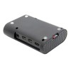 Ventilador de refrigeración de soporte de caja de ABS protectora negra / transparente para Raspberry Pi 4 Modelo B