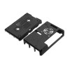 حافظة سوداء ABS Exclouse Box مع فتحة مروحة لـ Raspberry PI 3 موديل B +