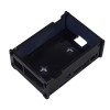 Schwarzes DIY-Acrylgehäuse mit Schraube und schwarzem, dünnem Kupfer-Aluminium-Kühlkörper für 3,5-Zoll-TFT-Bildschirm Raspberry Pi 4B